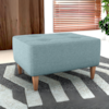 Puff Para Sala Piva 62 cm Tecido Boucle F495 Azul Milani Store