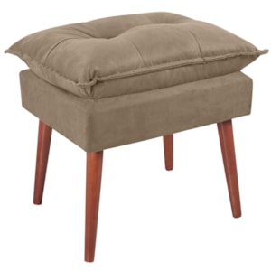 Puff Puf Opall Pes Palito 55x40cm Suede Marrom Claro MPassos Puff Puf Opall Pes Palito 55x40cm Suede Marrom Claro MPassos