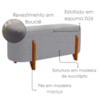Puff Recamier Organico Imperial 100 cm Boucle Cinza IMPO