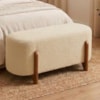 Puff Recamier Organico Imperial 100 cm Boucle Creme IMPO
