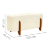 Puff Recamier Organico Imperial 100 cm Boucle Creme IMPO