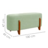 Puff Recamier Organico Imperial 100 cm Boucle Oliva IMPO