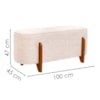 Puff Recamier Organico Imperial 100 cm Boucle Rose IMPO