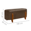 Puff Recamier Organico Imperial 100 cm Corino Canela IMPO