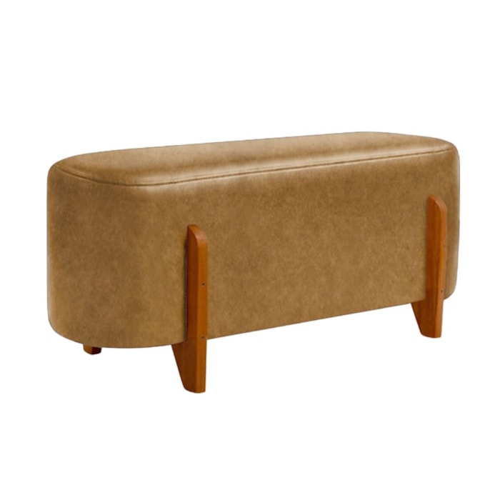 Puff Recamier Organico Imperial 100 cm Corino Whisky IMPO