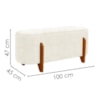 Puff Recamier Organico Imperial 100 cm Linho Cru IMPO