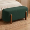 Puff Recamier Organico Imperial 100 cm Linho Verde Musgo IMPO