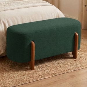 Puff Recamier Organico Imperial 100 cm Linho Verde Musgo IMPO