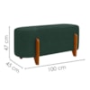 Puff Recamier Organico Imperial 100 cm Linho Verde Musgo IMPO