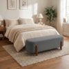 Puff Recamier Organico Imperial 140 cm Boucle Cinza IMPO