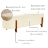 Puff Recamier Organico Imperial 140 cm Boucle Creme IMPO