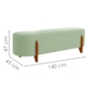 Puff Recamier Organico Imperial 140 cm Boucle Oliva IMPO