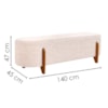Puff Recamier Organico Imperial 140 cm Boucle Rose IMPO
