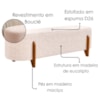 Puff Recamier Organico Imperial 140 cm Boucle Rose IMPO