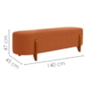 Puff Recamier Organico Imperial 140 cm Boucle Terracota IMPO