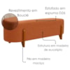 Puff Recamier Organico Imperial 140 cm Boucle Terracota IMPO