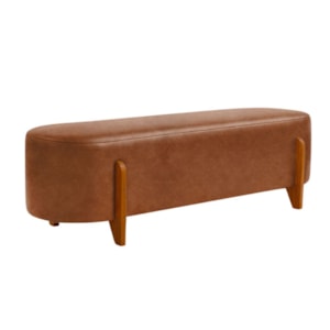 Puff Recamier Organico Imperial 140 cm Corino Avelã Camel IMPO