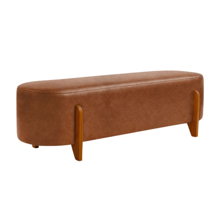Puff Recamier Organico Imperial 140 cm Corino Avelã Camel IMPO
