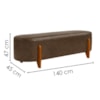 Puff Recamier Organico Imperial 140 cm Corino Canela IMPO