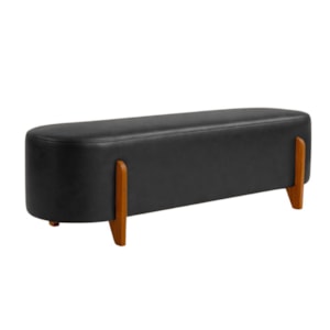 Puff Recamier Organico Imperial 140 cm Corino Preto IMPO
