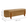 Puff Recamier Organico Imperial 140 cm Corino Whisky IMPO