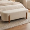 Puff Recamier Organico Imperial 140 cm Linho Bege IMPO