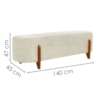 Puff Recamier Organico Imperial 140 cm Linho Bege IMPO