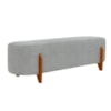 Puff Recamier Organico Imperial 140 cm Linho Cinza IMPO