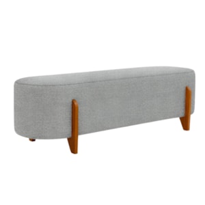 Puff Recamier Organico Imperial 140 cm Linho Cinza IMPO