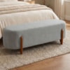 Puff Recamier Organico Imperial 140 cm Linho Cinza IMPO