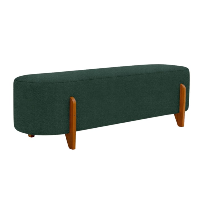 Puff Recamier Organico Imperial 140 cm Linho Verde Musgo IMPO