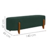 Puff Recamier Organico Imperial 140 cm Linho Verde Musgo IMPO