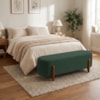 Puff Recamier Organico Imperial 140 cm Linho Verde Musgo IMPO