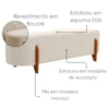 Puff Recamier Organico Imperial 160 cm Boucle Bege IMPO