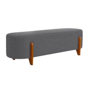 Puff Recamier Organico Imperial 160 cm Boucle Cinza IMPO