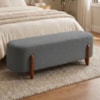 Puff Recamier Organico Imperial 160 cm Boucle Cinza IMPO