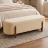 Puff Recamier Organico Imperial 160 cm Boucle Creme IMPO