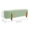 Puff Recamier Organico Imperial 160 cm Boucle Oliva IMPO