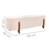 Puff Recamier Organico Imperial 160 cm Boucle Rose IMPO