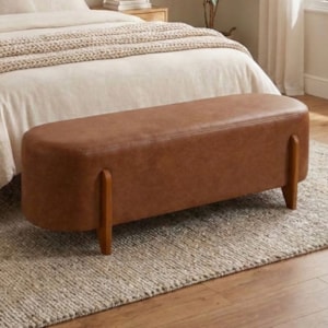 Puff Recamier Organico Imperial 160 cm Corino Avelã Camel IMPO