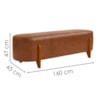 Puff Recamier Organico Imperial 160 cm Corino Avelã Camel IMPO