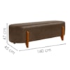 Puff Recamier Organico Imperial 160 cm Corino Canela IMPO