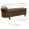 Puff Recamier Organico Imperial 160 cm Corino Canela IMPO