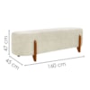 Puff Recamier Organico Imperial 160 cm Linho Bege IMPO