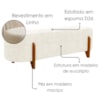 Puff Recamier Organico Imperial 160 cm Linho Cru IMPO