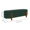 Puff Recamier Organico Imperial 160 cm Linho Verde Musgo IMPO