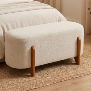 Puff Recamier Organico Imperial 90 cm Boucle Bege IMPO