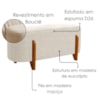 Puff Recamier Organico Imperial 90 cm Boucle Bege IMPO