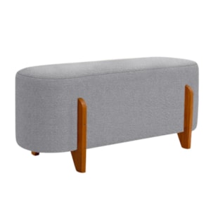 Puff Recamier Organico Imperial 90 cm Boucle Cinza IMPO