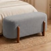 Puff Recamier Organico Imperial 90 cm Boucle Cinza IMPO